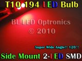 T10 2-LED SMD Style (Red) - Pair